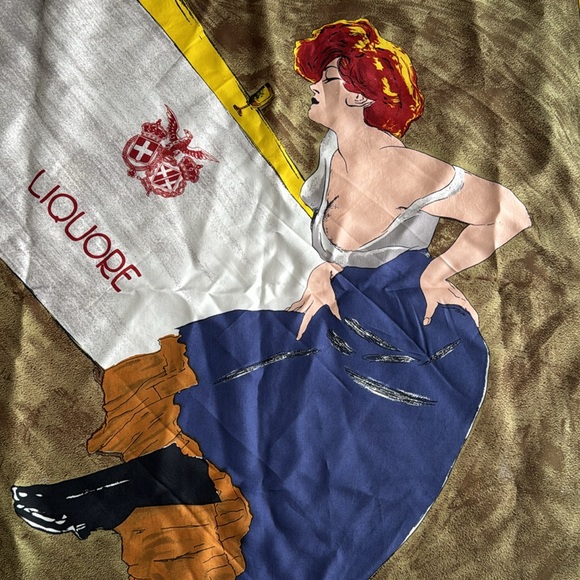 Vintage Alberti Liquor Strega Silk Scarf - Picture 6 of 11